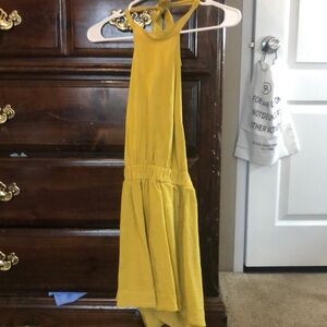 MUSTARD YELLOW MOCK NECK SHEIN ROMPER